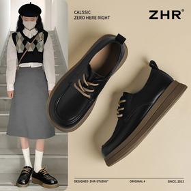 ZHR单鞋女2025新款复古英伦风ins小皮鞋百搭轻便女鞋低帮乐福鞋女