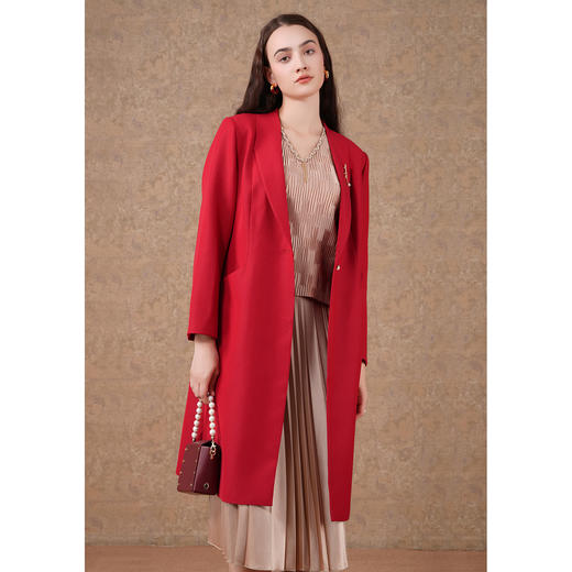 乔万尼经典长款风衣时尚气质外套ET3A679 商品图4