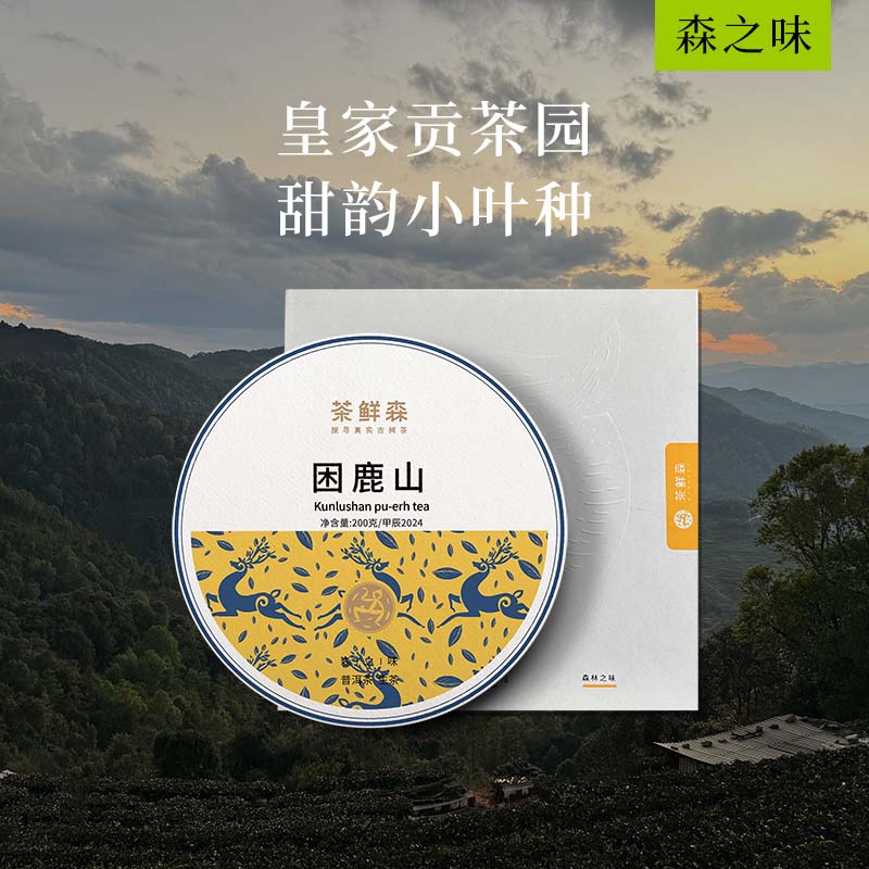 2024年困鹿山古树 拍5发6  普洱茶 生茶 200g饼，森之味