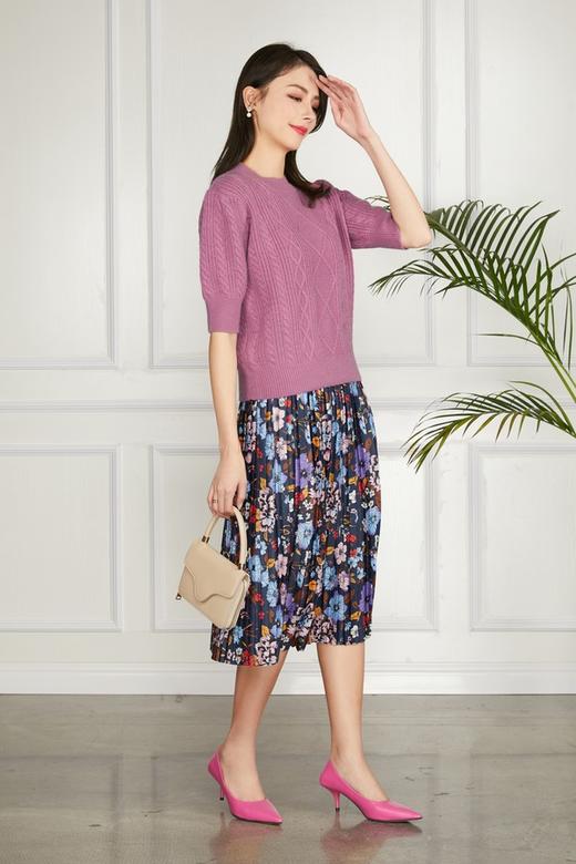 Le Malene 优雅减龄针织短袖上衣 11536 商品图1