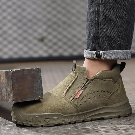 新款焊工电工劳保鞋防砸防刺安全鞋透气反绒皮钢包头工作鞋防烫绝缘10KV 商品图1