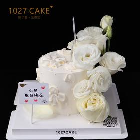 1027CAKE | 白色鲜花主题蛋糕 仙女