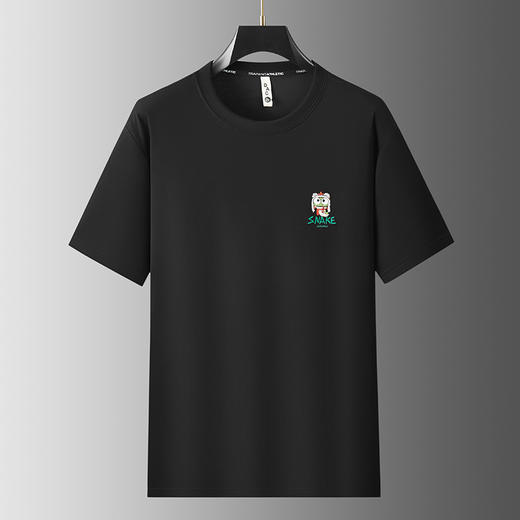 【新款DX】大依优型大码春季新款加大码短袖圆领卫衣高克重宽松休闲T恤上衣男士 商品图8