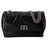 Balenciaga巴黎世家 磁扣翻盖开合 压痕小牛皮 单肩斜挎包 女款 黑色（CB） 商品缩略图1