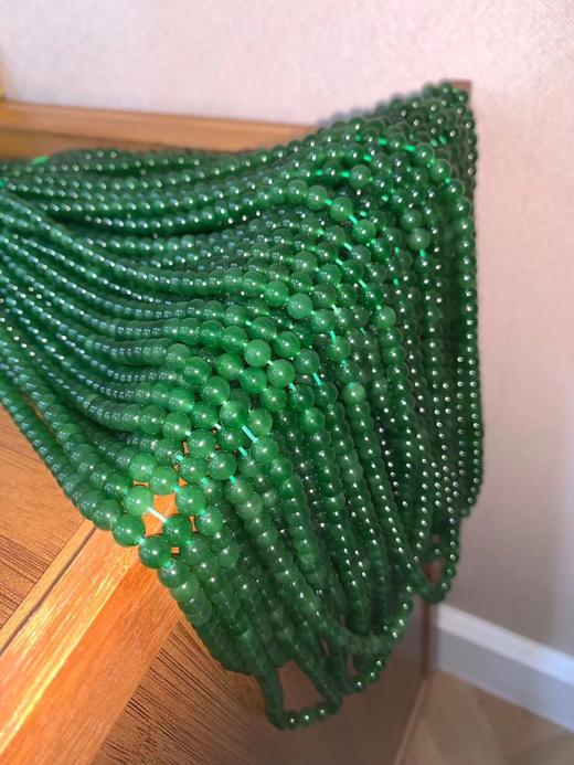 俄罗斯进口老矿碧玉18k金爆闪金珠手串（3-5天左右） 商品图8