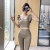 跃牌【禅语梵心】运动美背固定杯花边袖聚拢收腹显瘦瑜伽服健身服内衣WX5134 商品缩略图3