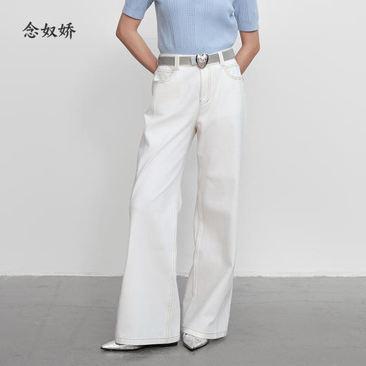 【商场同款】CNT5290 “松弛牛仔裤”  米白色直通牛仔裤 温文尔雅好穿好搭 商品图5