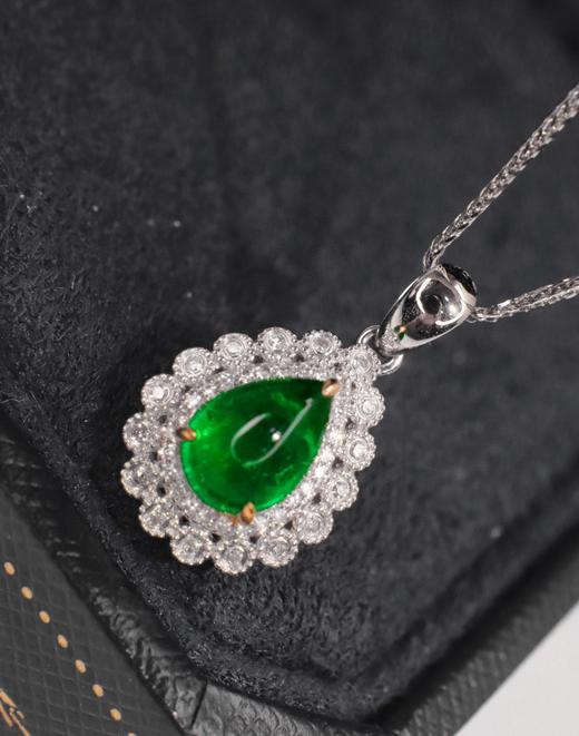 1.3ct蛋面祖母绿吊坠 商品图2