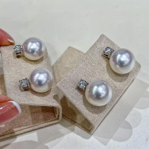 9mm-10mm澳白耳钉 商品图0