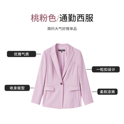 【商场同款】CNX5293  “元气西装”  戗驳领粉色西装外套 商品图6
