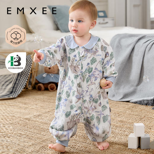 【宝宝安睡】EMXEE嫚熙婴儿低敏睡袋弹力丝麻棉宝宝四季通用 商品图6