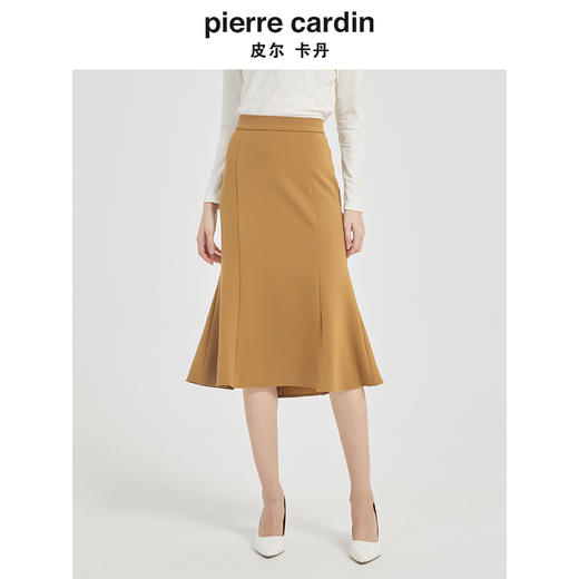 皮尔卡丹女装职业知性修身包臀鱼尾半裙C51SL001M0 商品图3