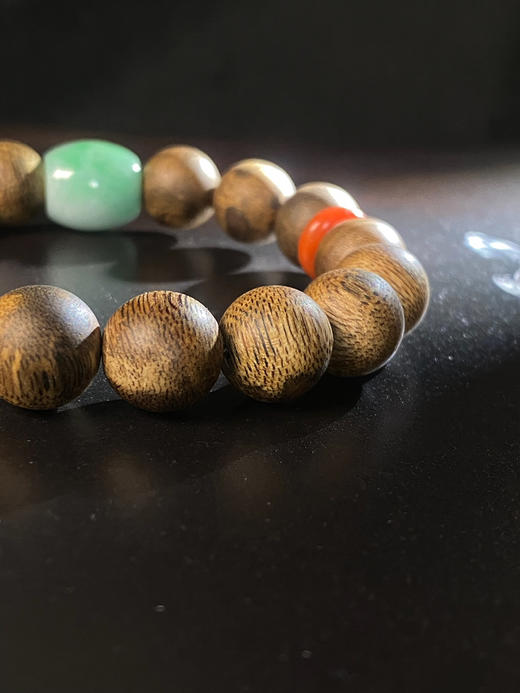 XY0013原创沉香DIY手串翡翠大桶珠款 商品图5