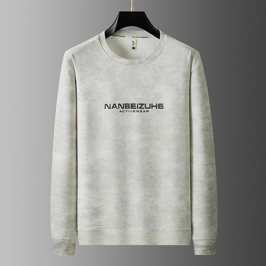 【新款DX】大依优型大码春季新款加肥加大码圆领男士卫衣休闲百搭男式圆领上衣内搭 商品图2