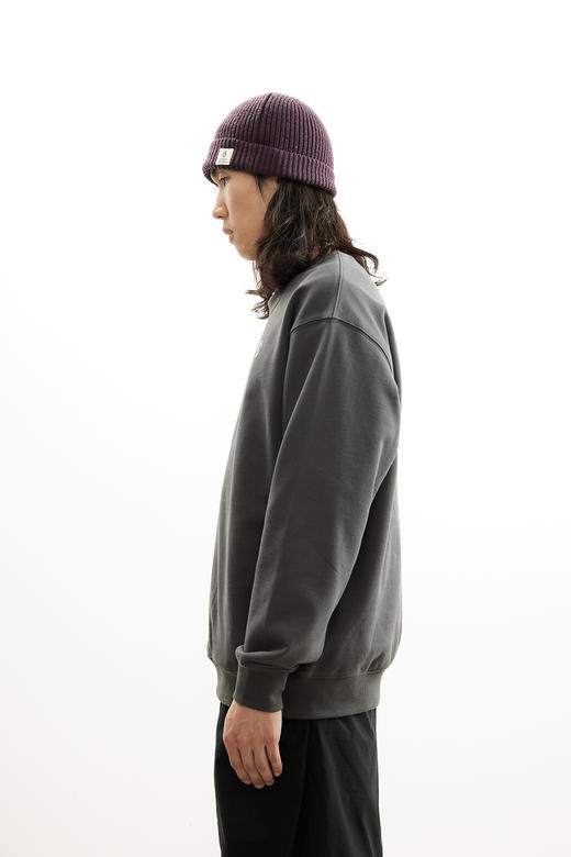 吃茶去chichaqu25经典宽松休闲刺绣全棉圆领卫衣复古城市街头山系 商品图5