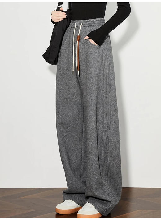 裁缝学苑AS427慵懒风设计感休闲卫裤纸样女装抽绳镰刀裤子打版裁剪样板 商品图1