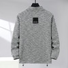 【新款DFF】加肥加大码时尚斜纹条纹卫衣秋季新款宽松半拉链立领休闲男士卫衣 商品缩略图1