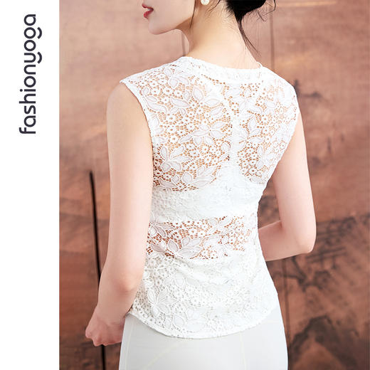 凡圣瑜伽新中式蕾丝背心 F15217 商品图8
