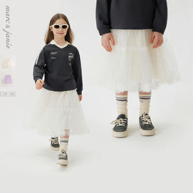 马克珍妮女童甜美蓬蓬网纱半裙儿童裙子短裙2025年春装新款250189