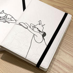 极简少女系列A5笔记本（猫与少女）