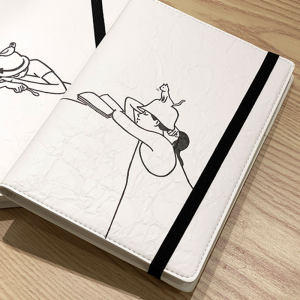 极简少女系列A5笔记本（猫与少女） 商品图0
