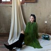 PIANAI冷小姐# 绿色压褶连衣裙+上衣 商品缩略图5