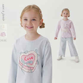 马克珍妮女童萌趣动物长袖T恤 宝宝纯棉上衣2025年春装新款250232