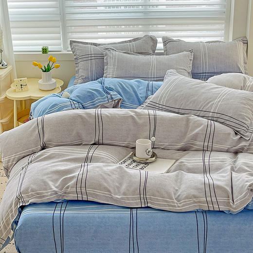 春夏季【A类小清新四件套】水洗棉床单被套枕套 学生宿舍三件套罩ins 开学季 商品图11