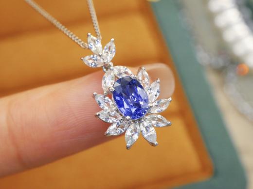 1.15ct刻面蓝宝石吊坠 商品图0