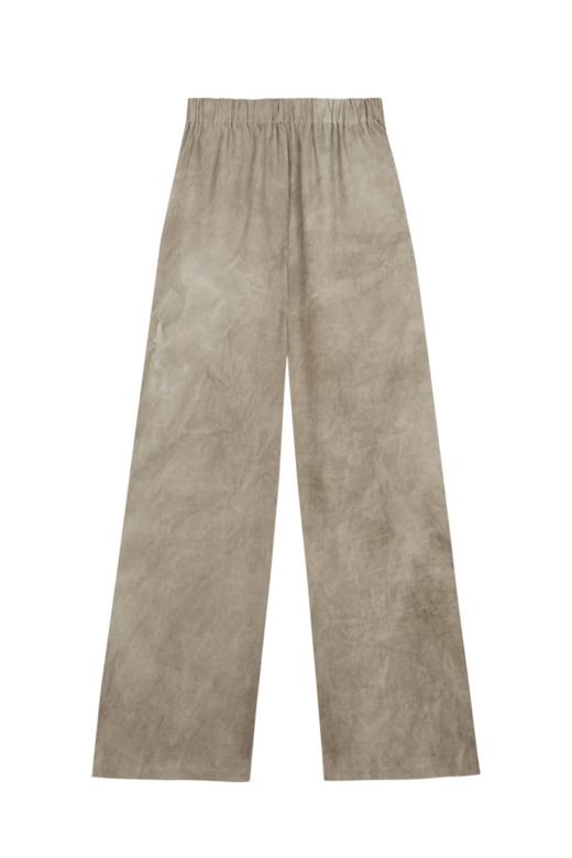 Cortana  茄棕晕染/鼠尾草绿OPALO缎光阔腿裤 商品图8