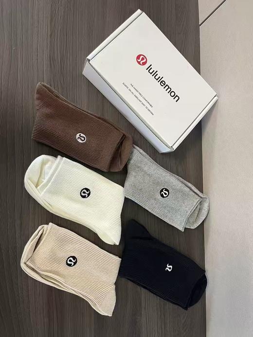 lu家男女同款坑条棉袜 透气健身运动百搭袜 商品图6