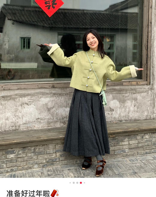 Selfwho新中式25春款双面呢短款外套021105 商品图10