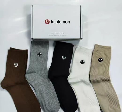 lu家男女同款坑条棉袜 透气健身运动百搭袜 商品图2