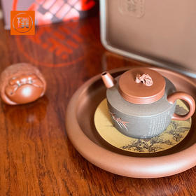 璞实大器石来运转单壶加茶宠马晓君大师作品全手工制作原矿紫砂壶