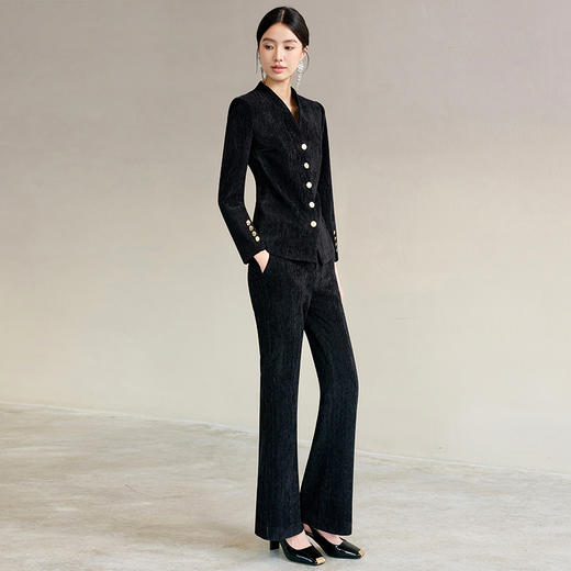 IWY/高级感西装套装女阔腿裤丝绒职业套装时尚干练显瘦总裁正装WCP072 商品图2