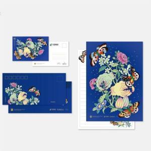 非遗广彩明信片套装（蓝） 商品图0