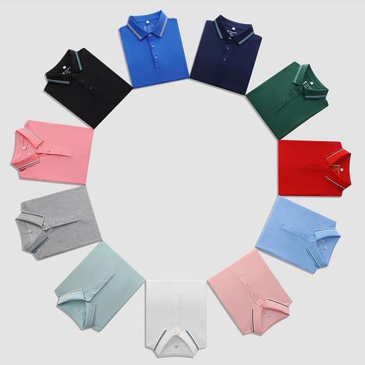 【冰氨超爽】40支珠地间色天然凉感遮热防螨二级罗纹翻领polo衫（210克）  ZT-77002# 商品图1