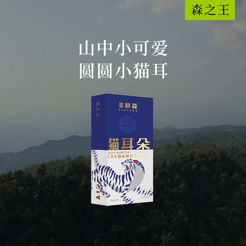 2024年 猫耳朵古树小饼礼盒 普洱茶 生茶 14g/盒