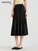 【春日风琴】阿菁娜压褶A字大摆松紧腰半身裙F30C213007 商品缩略图1