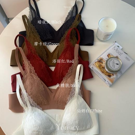 【法式性感】微醺蕾丝安心内衣性感聚拢洛丽塔三角杯文胸罩新款无钢圈轻薄显瘦 商品图4