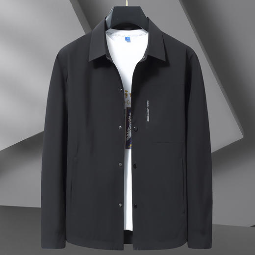 【DWN】大依优型大码翻领夹克工装衬衫时尚休闲外套宽松春装上衣男士加肥加大潮流 商品图0