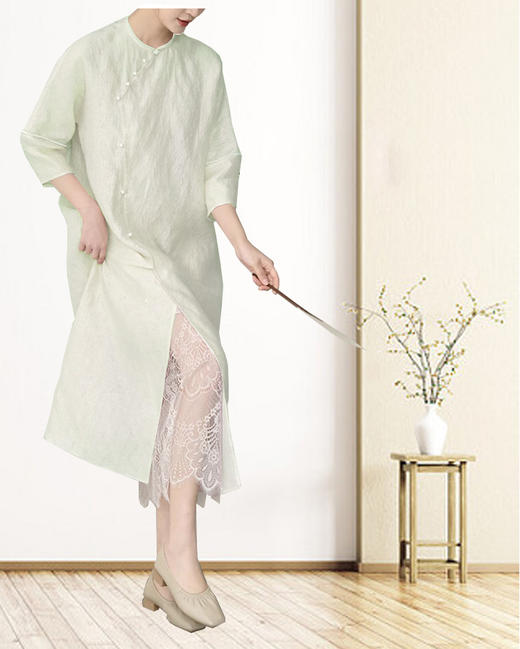 裁缝学苑AS88夏季新中式茶服裙吊带套装斜襟改良连衣裙纸样女版型 商品图4