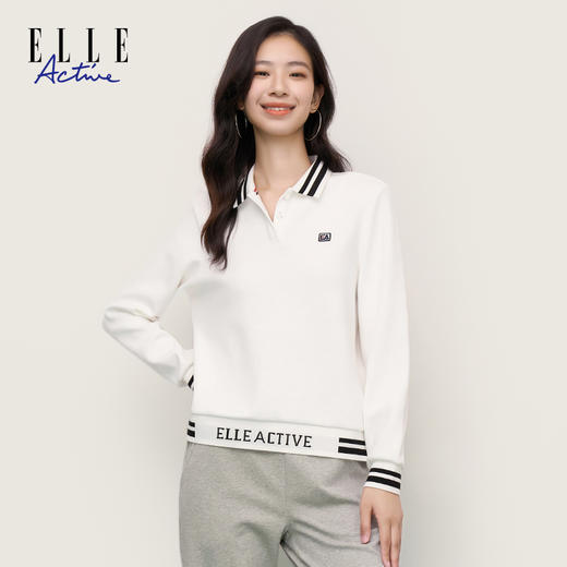 ELLE Active 新款女士翻领卫衣活力青春休闲打底衫 商品图1