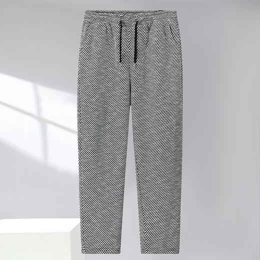 【新款DFF】斜纹口袋标设计直筒运动裤男士春秋款宽松大码潮牌裤子休闲卫裤男 商品图0