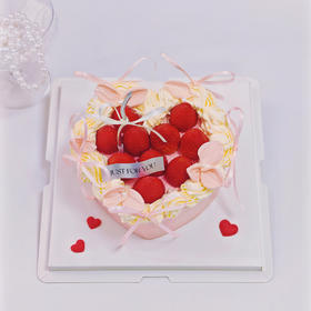 刮刀花心形草莓蛋糕 | 糕匠