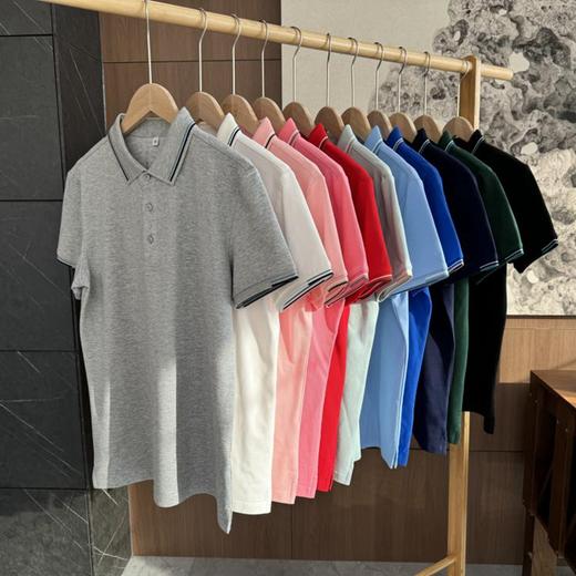 【冰氨超爽】40支珠地间色天然凉感遮热防螨二级罗纹翻领polo衫（210克）  ZT-77002# 商品图3