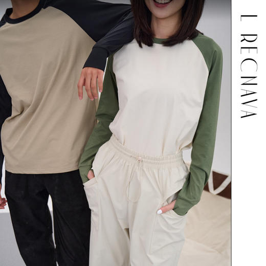 [男女同款 情侣衫] UPF50+防晒户外插肩袖打底衫 轻量速干长袖T恤 商品图4