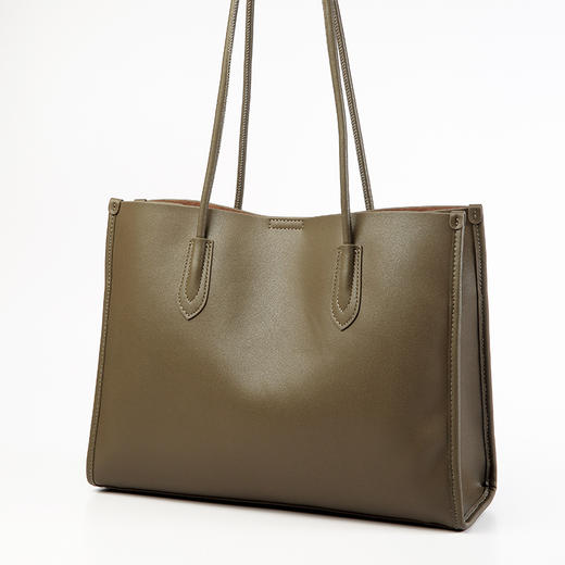 雀说百搭女士单肩腋下包通勤风托特包高级感大容量真皮AL1019 商品图6