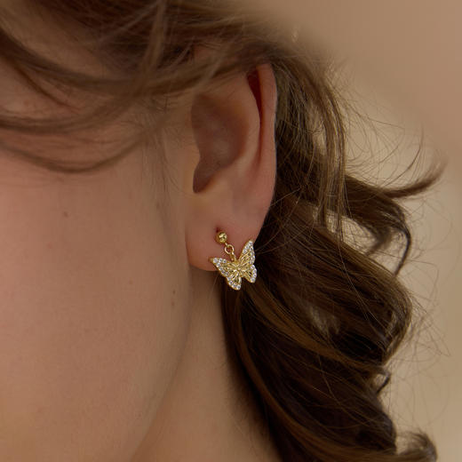 ARSIS银饰｜幸运符号系列 漫舞蝴蝶耳坠 商品图4