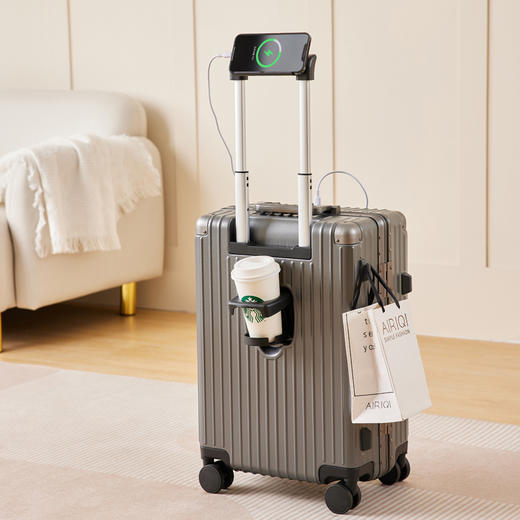 美国Rockland洛克兰追光者系列杯架铝框箱行李箱男女万向轮拉杆箱-CRX212C 商品图3